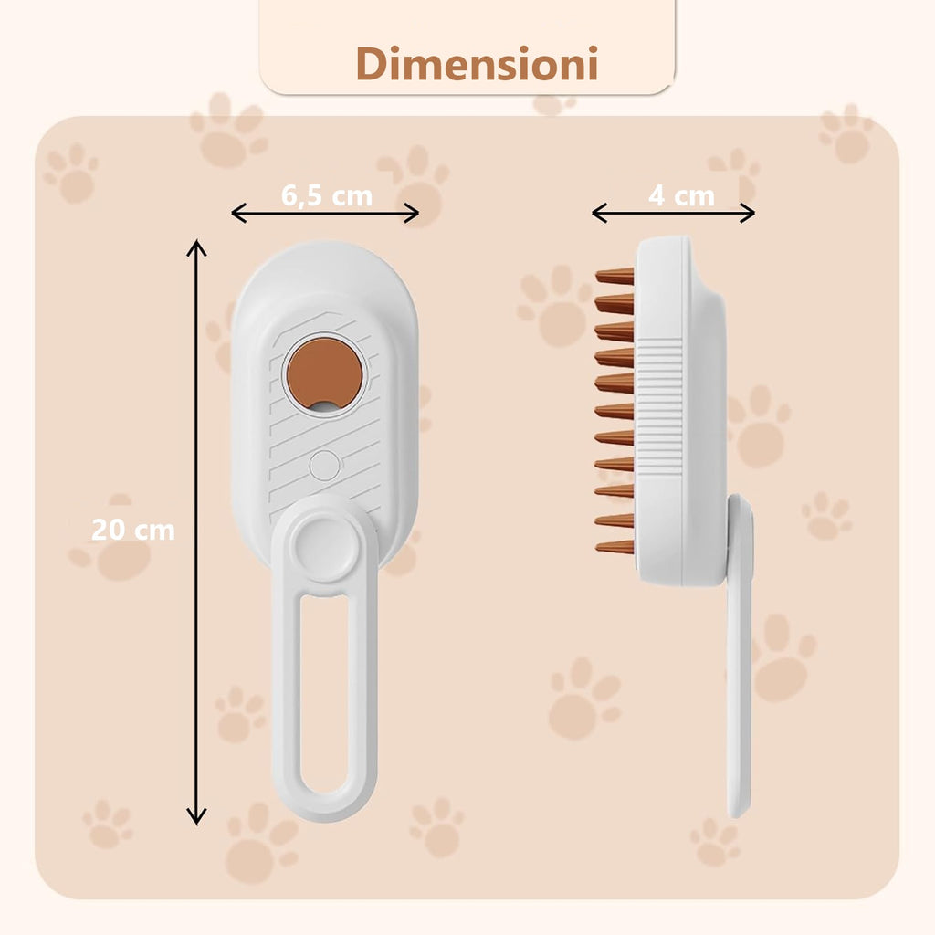 Spazzola a Vapore Multifunzione per Animali Domestici