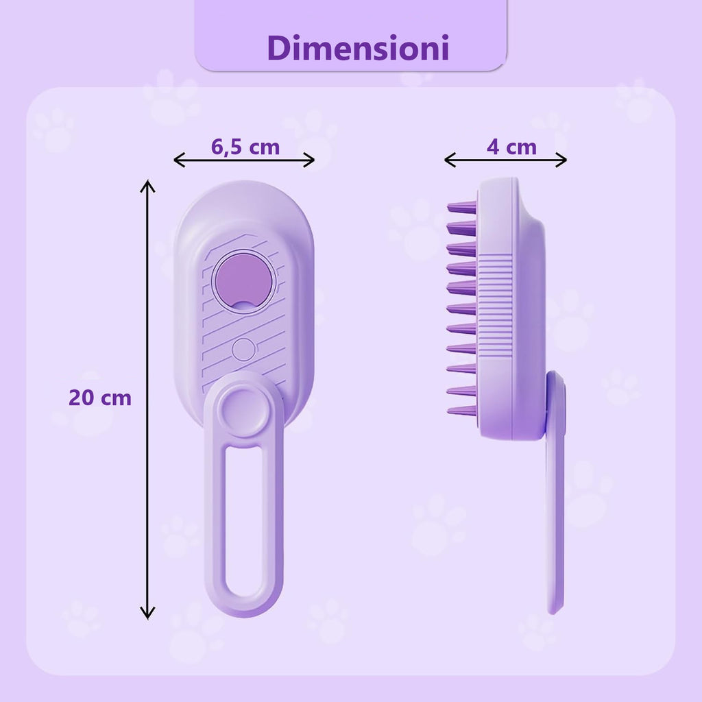 Spazzola a Vapore Multifunzione per Animali Domestici